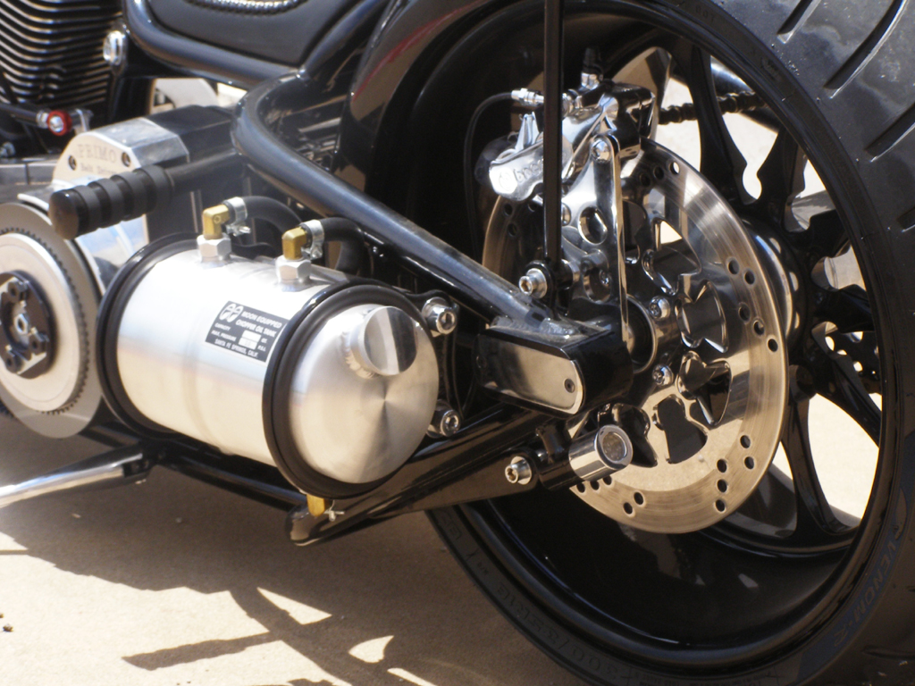 custom chopper oil tank